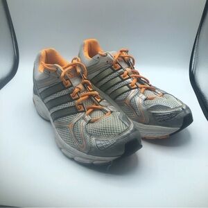 Adidas men’s silver and orange, athletic shoes,‎ size 11.5.